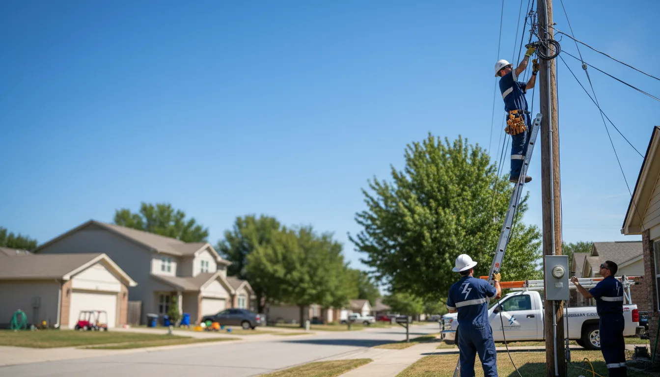 Residential electrician providing installation services in Turkey, TX